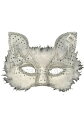 Cat Style Party Mask (White) コスチューム ハロウィン コスプレ 衣装 仮装 大人用 面白い セクシー 猫 キャット 学園祭 文化祭 学祭 大学祭 高校 イベント