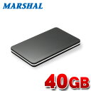 外付けハードディスク ポータブル 40GB スリム 小型 軽量 USB 接続 1.8インチ サイズ MARSHAL Micro SHELTER MAL1040EX2-BK