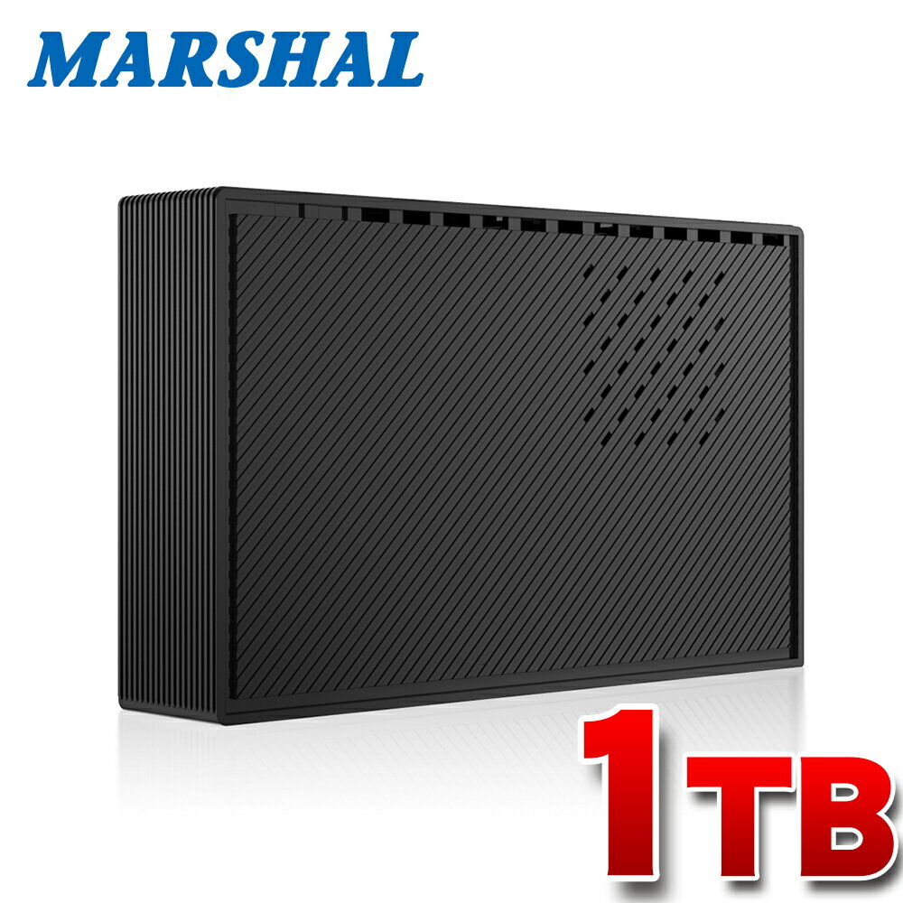 外付けハードディスク 1TB テレビ録画 Windows10 対応 USB3.0 外付けhdd shelter MAL31000EX3-BK MARSHAL