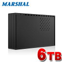 外付けハードディスク 6TB テレビ録画対応 6000GB TV REGZA レグザ 対応 超高速USB3.0搭載 外付けHDD MARSHAL MAL36000EX3-BK