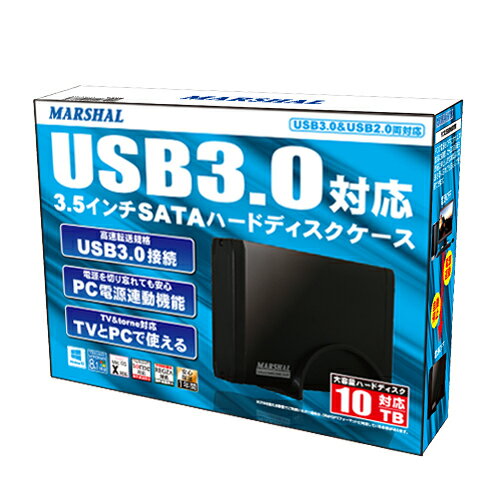  MARSHAL@Ԃi 3.5C` HDDP[X MAL-5235SBKU3SATA USB3.0 ] 10TB Ή dA