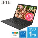 ノートパソコン office付き 新品 SSD Windows10 軽量 14.1インチ WPS office Celeron 64GB + SSD 1TB メモリ 4GB フルHD ノートPC MAL-FWTVPC02BB