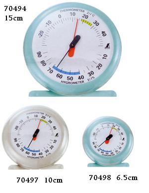 シンワ温湿度計　6.5cm　Q-3ライトブルー/ライトグレー【RCPmar4】シンプル設計で見やすい温湿度計！