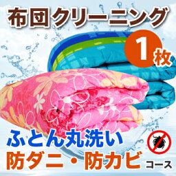 布団　クリーニング　ふとん　クリーニング　防ダニ・カビ加工セット【1枚】羽毛布団 クリ−ニング 洗濯 洗い フトン ふとんクリーニング 布団 クリーニング こたつ布団 【布団　丸洗い エンドレス】