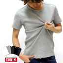 エドウィン Tシャツ メンズ クルーネック ストレッチ ワッフル Tシャツ 半袖【マルカワ EDWIN カットソー ティーシャツ 無地 アメカジ サーマル XL LL】