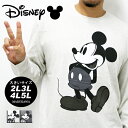 大きいサイズ メンズ Tシャツ 長袖 Disney【キングサイズ 2L 3L 4L 5L マルカワ ディズニー ミッキー Mickey Mouse マウス プリント キャラクター】