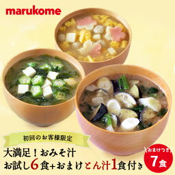 【1000円ぽっきり 送料無料】フリーズドライ 顆粒みそ汁料亭の味 大満足！具だくさん みそ汁 お試し 7食セット <strong>マルコメ</strong> 味噌 <strong>味噌汁</strong> 即席 <strong>インスタント</strong> メール便【たんぱく質と食物繊維たっぷり！】