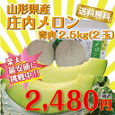 【楽天最安値】に挑戦!】【送料無料】山形県産「庄内メロン」青肉2.5kg(2玉入)【砂丘メロン】【アンデス等】【御中元ギフト】【楽ギフ_のし】【楽ギフ_のし宛書】【楽ギフ_メッセ入力】【05P01Jun14】