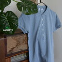 LACOSTE インディゴ染めポロシャツ■PF025E-MG【 レディース トップス 半袖 ラコステ】■2002040【夏服】【02P03Dec16】