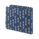 印伝 【甲州印伝・印傳屋】財布・二つ折り財布【2006】【菖蒲】【紺地×白漆】【男性用・メンズ】【和柄】【YM01】
