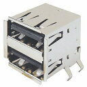 Linkman USBコネクター Aタイプ 2段 基板取付型 【32122BE】