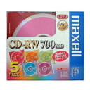 日立マクセル CD-RWメディア(700MB・5枚・カラーミックス) 【CDRW80MIX.1P5S】