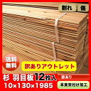 【訳あり】杉 羽目板(壁・天井材)節あり ( 11×130×1985mm 12枚) 1束 (約1坪)●本実突付け加工日曜大工 DIYに