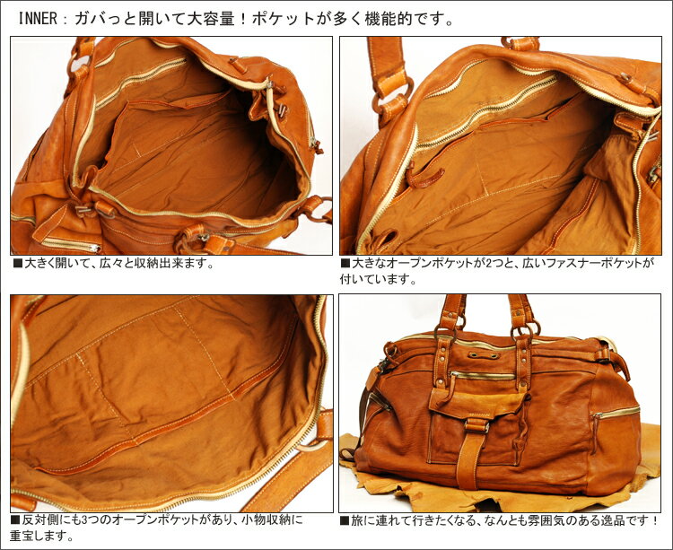 【送料無料】【REALMINDリアルマインド/LILY】FORO/フォロ:上質な馬のヌメ革仕立てのヴィンテージ感溢れる創作バッグ。:2wayボストンaf0098【RCP】10P13Dec15