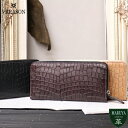 【VREASON /ブレアゾン】RAUSY collection 美しいクロコ型押しレザーのラウンドファスナーギャルソンウォレット /革 本革 レザー メンズ レディース