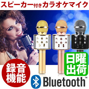 スピーカー付きカラオケマイク 家庭用 Bluetooth ワイヤレス カラオケ マイク スピーカー youtube 音楽 iPhone Android スマートフォン タブレット ホームパーティー イベント カラオケ大会 余興 録音機能 カラオケ道場 ではありません 忘年会 新年会 お返し