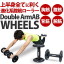 腹筋ローラー ダイエット 筋トレ【 トレーニング ダブルアーム ホイールズ 腹筋 背筋 腕筋 エクササイズ スリムボディ シェイプアップ 送料無料 】 父の日