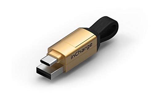 <strong>インチャージ6</strong> ゴールド 6in1 マルチ充電ケーブル Type-C Type-A MicroUSB