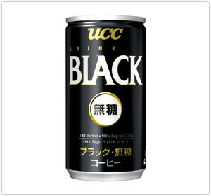 【缶コーヒー】UCC　BLACK無糖《ブラック》　185g　缶　1ケース《30本入》《1配送あたり最大4ケースまで同梱OK！》