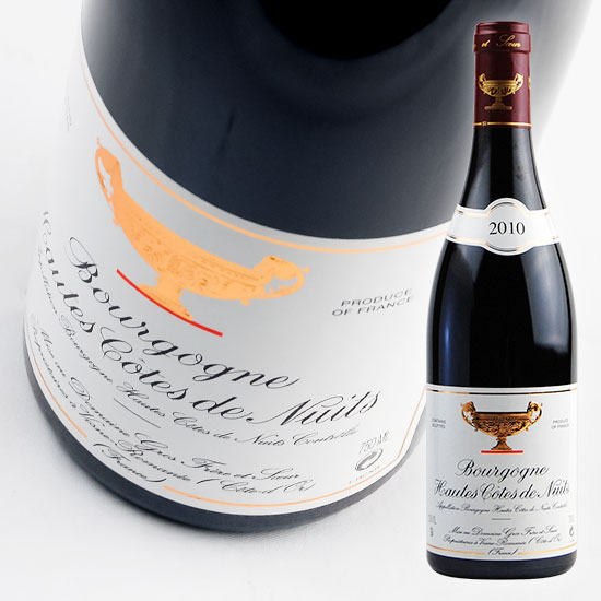 　ブルゴーニュ　オート　コート　ド　ニュイ　ルージュ　[2010] 750ml・赤　[GROS F&S] HAUTES COTES DE NUITS ROUGEパワフルなワイン造りのベルナール・グロ。凝縮感のある味わいはクラスを超えた素晴らしいさ。