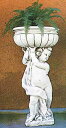 イタリア製子供像(ガーデン オーナメント) 花鉢と少年(左) PapiniAgostino Art.305 石像