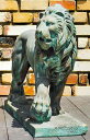 イタリア製動物石像（ガーデンオーナメント） ドッカーレ宮のライオン（右） 青銅吹付仕上げ （1体での販売） Art.603b PapiniAgostino