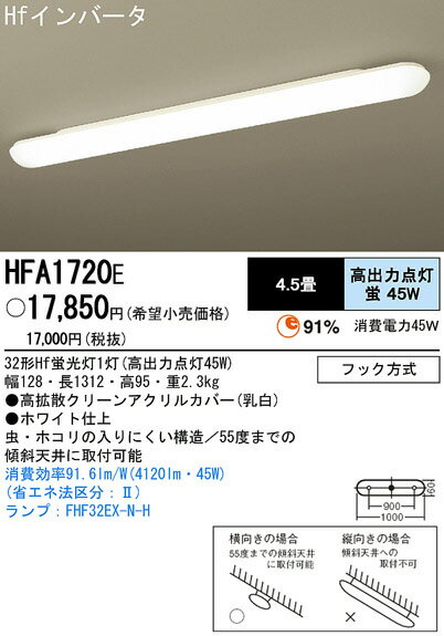 パナソニック電工照明器具（Panasonic) Hf32形キッチンベースライト HFA1720E