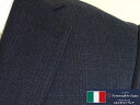 【ErmenegildoZegna エルメネジルドゼニア~ASTRUM】【秋冬春】ネイビー系/格子 スタイリッシュタイプ【A5】【AB5】カシミヤ混 2ボタンシングルスーツゼニアロゴ入り裏地使い【送料無料】2017