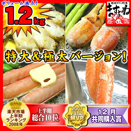 すでに100トン完売！【極太】ズワイ蟹しゃぶ鍋セット（4人前）[送料無料]