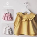 子供服 女の子 トップス 長袖 ブラウス スモック 秋冬 70 75 80 85 90 ボックスカラー