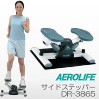 サイドステッパー　DR-3865　エアロライフ　■送料無料■上下ステップと横移動で効率的な有酸素運動!!階段上がりやジョギングと同様なエネルギー消費が期待　静音設計　　ステッパー　ターンステッパー　は同じ会社の姉妹品です【ポイント最大10倍】　■当社お買い得セール■サイドステッパー　DR-3865　エアロライフ　