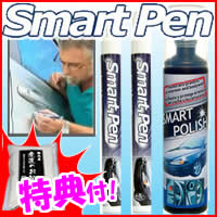 スマートペン　Smart Pen　車のキズ隠し　キズ消し　キズ補修剤　スマートペン2本 + スマートポリッシュ(Smart Polish)1本　ツヤ出しスプレー　カーケア3点セット　スマートペン　　キズかくし　スマート　ペン　自動車のクリアコーティング【あす楽対応】【ポイント最大10倍】　スマートペン　Smart Pen　スマートペン2本 + スマートポリッシュ(Smart Polish)1本　スマート　ペン