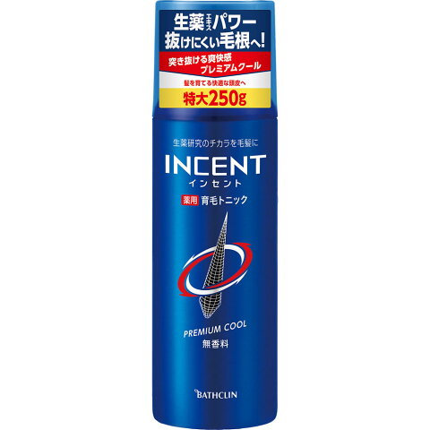 バスクリン インセント 薬用育毛トニック 無香料 プレミアムクール 250g（医薬部外品）