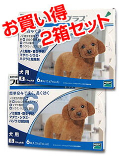 【動物用医薬品】フロントラインプラス犬用　（10kg未満）6本入　2箱セット【smtb-TK】