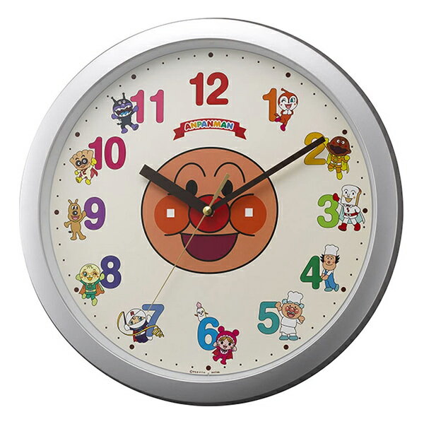 リズム時計　アンパンマン壁掛け時計　掛時計　M713　4KG713-M19　在庫限り