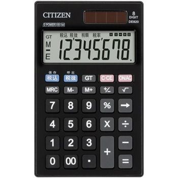 CITIZEN「シチズン」　 8桁手帳サイズ電卓　 DE820