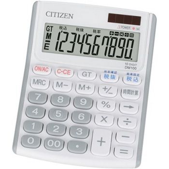 CITIZEN「シチズン」　 10桁ミニデスク型電卓　 DM100