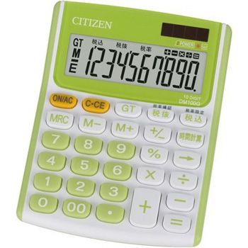 CITIZEN「シチズン」　 10桁カラー電卓　 DM100G