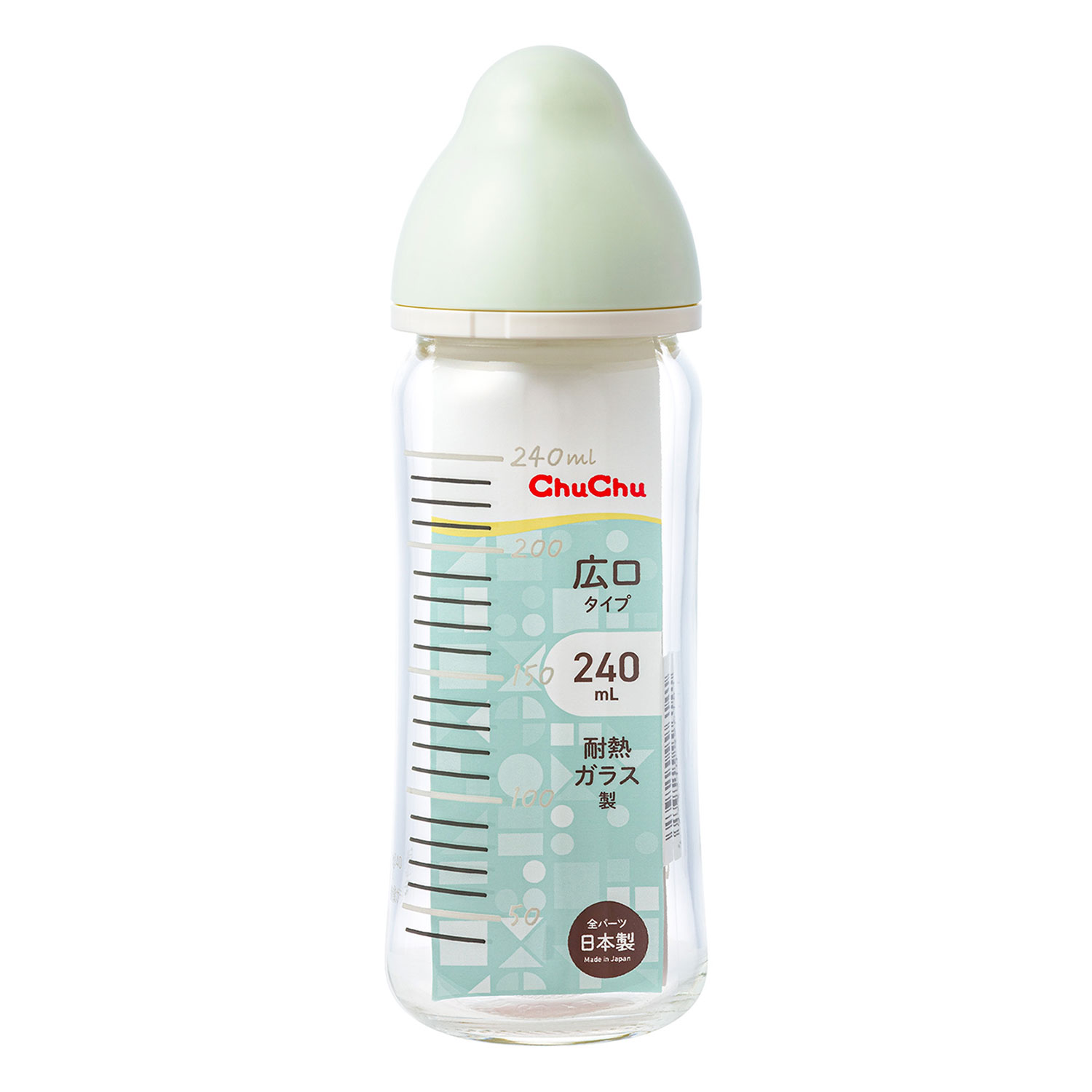 【まとめ買い】チュチュ 耐熱ガラス哺乳瓶 マルチフィット広口 240ml 50本 ジェクス Chu Chu 哺乳瓶 哺乳びん 日本製 母乳 授乳 赤ちゃんグッズ ベビー ベビー用品 ベビーグッズ