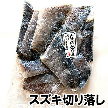 訳あり・スズキ切り落とし切身（切れ端）約500g（冷凍）　約500g入り【山陰浜坂産】