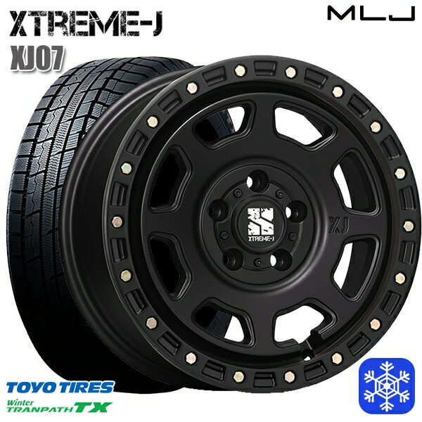 【新品 スタッドレス1台分4本セット】 215/60R16 ヤリスクロス ヴェゼル 2022〜2023年製 トーヨー ウィンタートランパス TX MLJ エクストリームJ XJ07 サテンブラック 16インチ 7.0J 5H114.3
