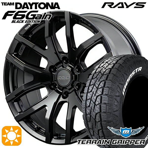 【18日限定!ダイヤモンド会員限定P13倍!】 265/65R17 116T XL モンスタ テレーングリッパー RAYS レイズ チームデイトナ F6 Gain ブラックエディション BOJ 17インチ 8.0J 6H139.7 サマータイヤホイールセット