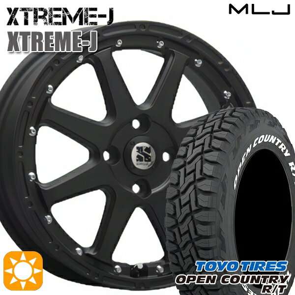 5/20ポイント5倍★アゲ軽 165/80R14 97/95N LT トーヨー オープンカントリー R/T <strong>ホワイトレター</strong> MLJ エクストリームJ フラットブラック <strong>14インチ</strong> 4.5J 4H100 サマー<strong>タイヤ</strong>ホイールセット