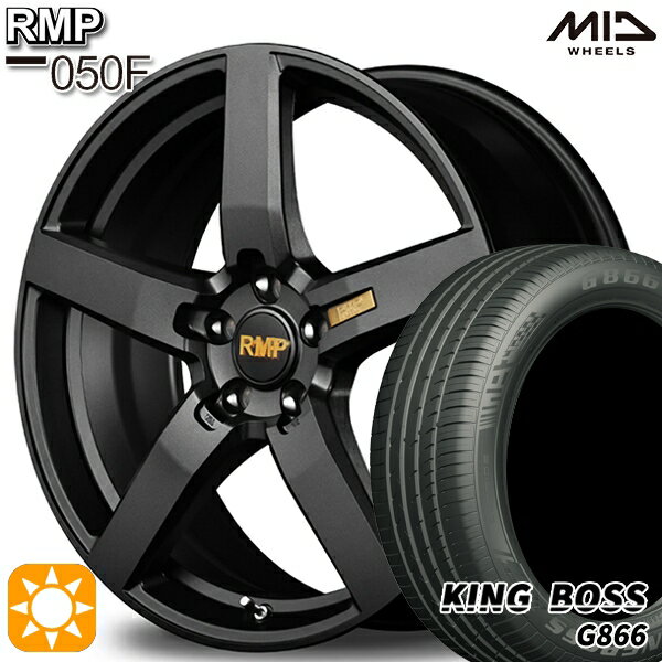 【取付対象】245/40R19 98W XL キングボス G866 MID RMP 050F セミグロスガンメタ 19インチ 8.0J 5H114.3 サマータイヤホイールセット