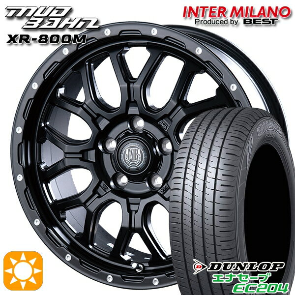 【取付対象】205/50R17 93W XL ダンロップ エナセーブ EC204 インターミラノ マッドバーン XR-800M MBK/PP 17インチ 7.0J 5H114.3 サマータイヤホイールセット