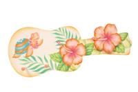 DP99-2405かみやま裕子「Maloloのハワイアンウクレレ」★トールペインティングのデザインです。これをお手本に作品を描きましょう！