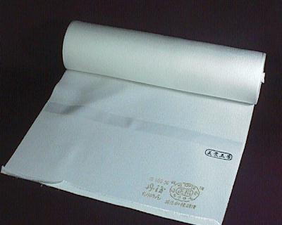 【登録商標・丹後ちりめん】【ふんどし用途の絹ちりめん生地】本来は八掛け用です、丹後縮緬白生地、変わり三越し無地 AB反 ( 正絹 ）寸法：13m×36cm