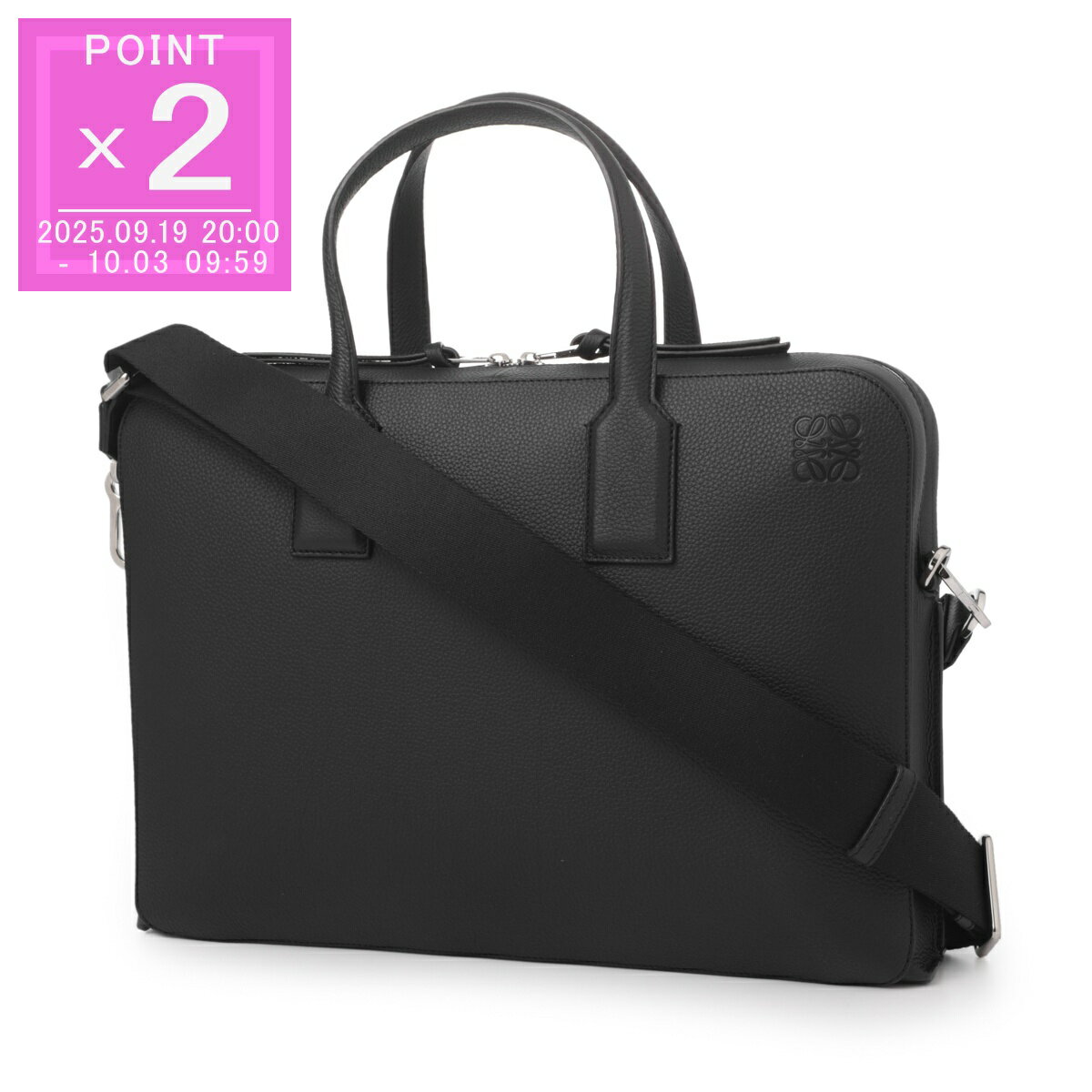 ロエベ LOEWE ブリーフケース ブラック メンズ 33712 p57 1100 GOYA THIN BRIEFCASE【返品送料無料】[2025AW]