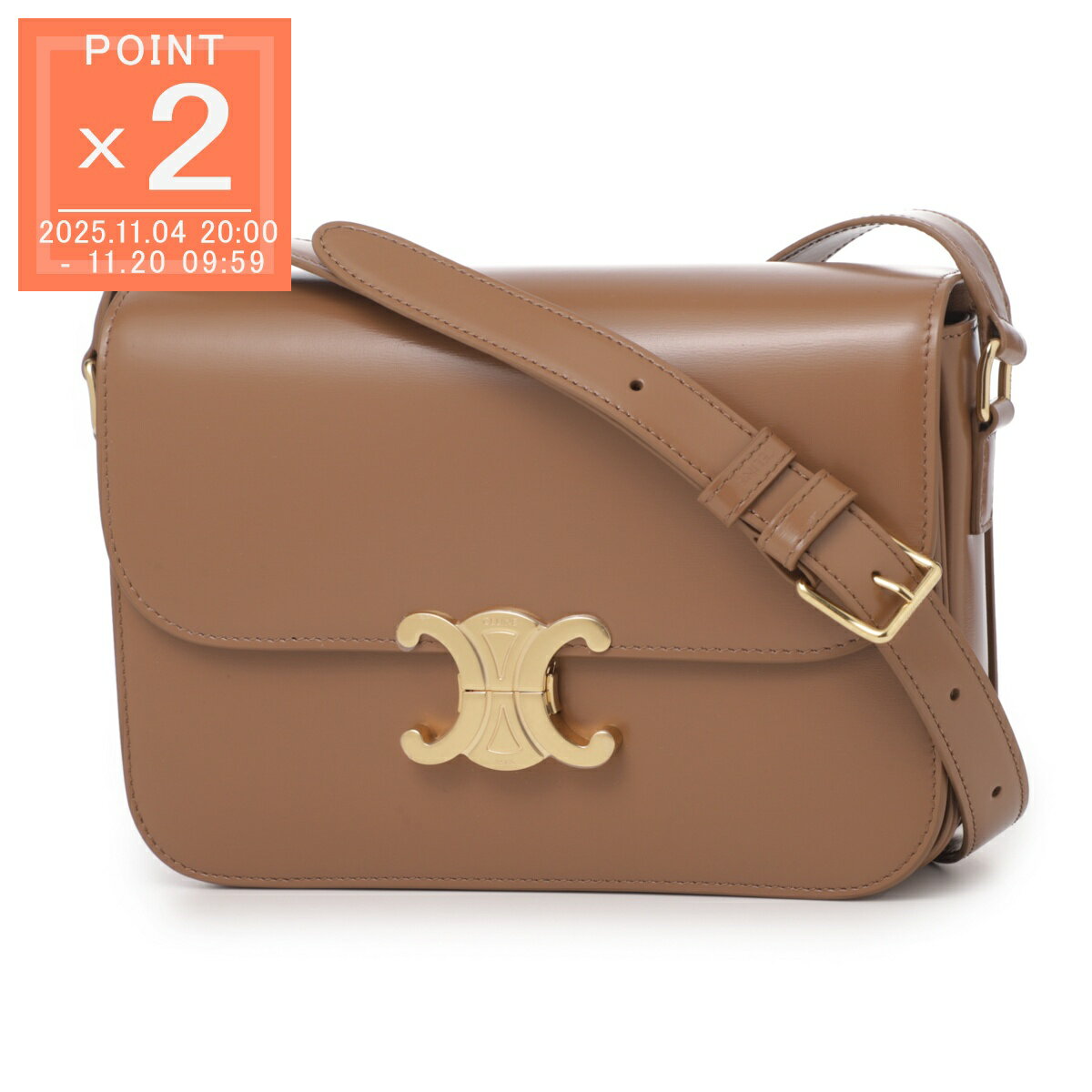 セリーヌ CELINE ショルダーバッグ クロスボディバッグ ブラウン レディース 18736 3bf4 18bu CLASSIQUE TRIOMPHE【返品送料無料】[2025AW]