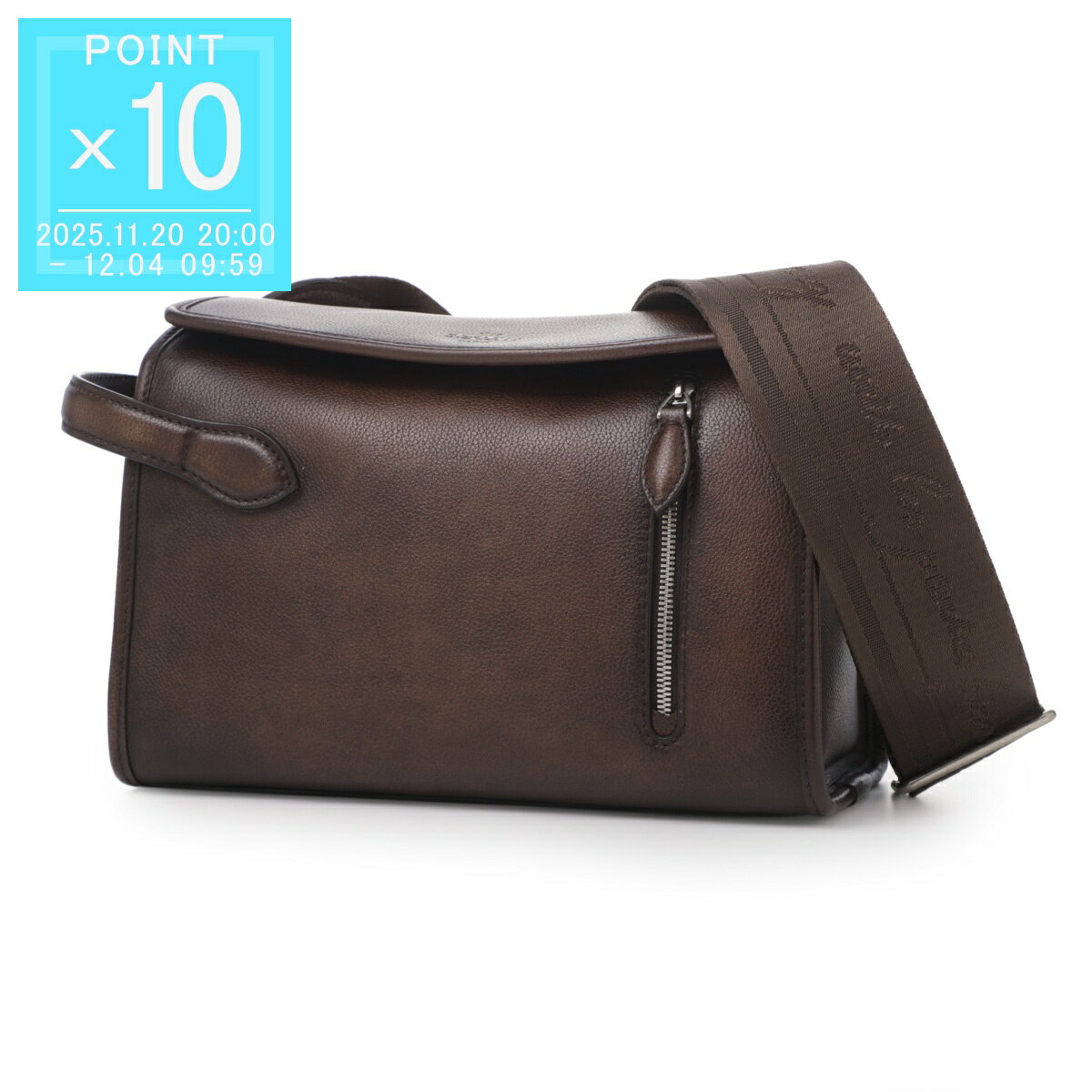 ベルルッティ BERLUTI ショルダーバッグ メッセンジャーバッグ ブラウン メンズ m306909 mm5 MORNING ON STRAP【返品送料無料】[2025SS]